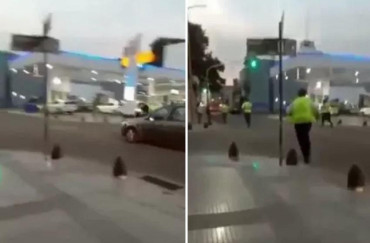 VIDEO: Evadió un control de alcoholemia, atropelló al inspector y lo arrastró sobre el capó del auto