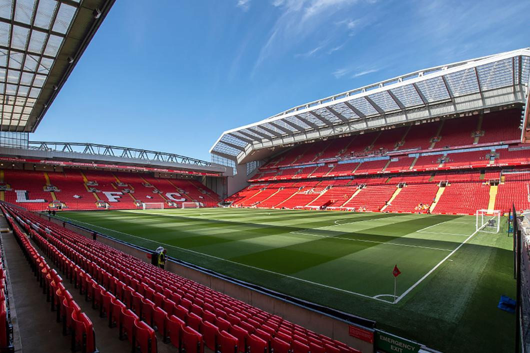 Anfield, estadio del Liverpool, fútbol inglés