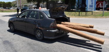Tragedia en San Luis: joven murió aplastado por los postes que trasladaba en su auto