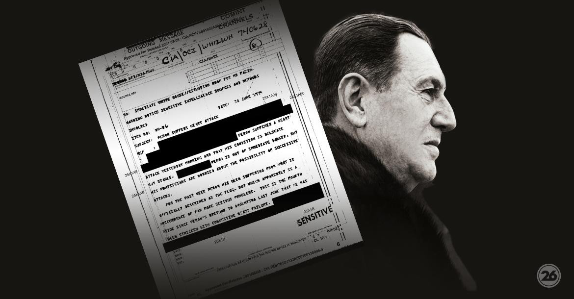 Juan Domingo Perón, documento desclasificado de la CIA, salud