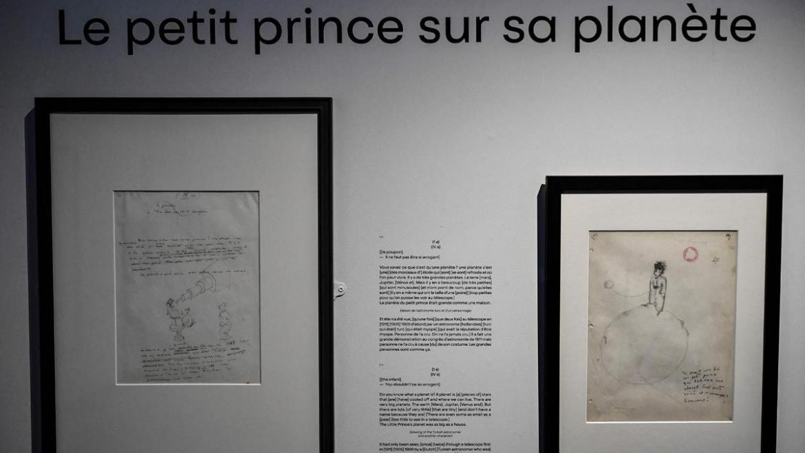 Manuscritos de ’El pequeño príncipe’ en la exposición