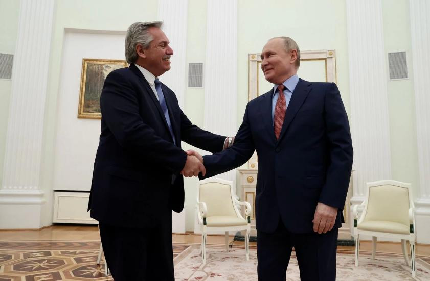 Alberto Fernández y Vladimir Putin, AGENCIA NA