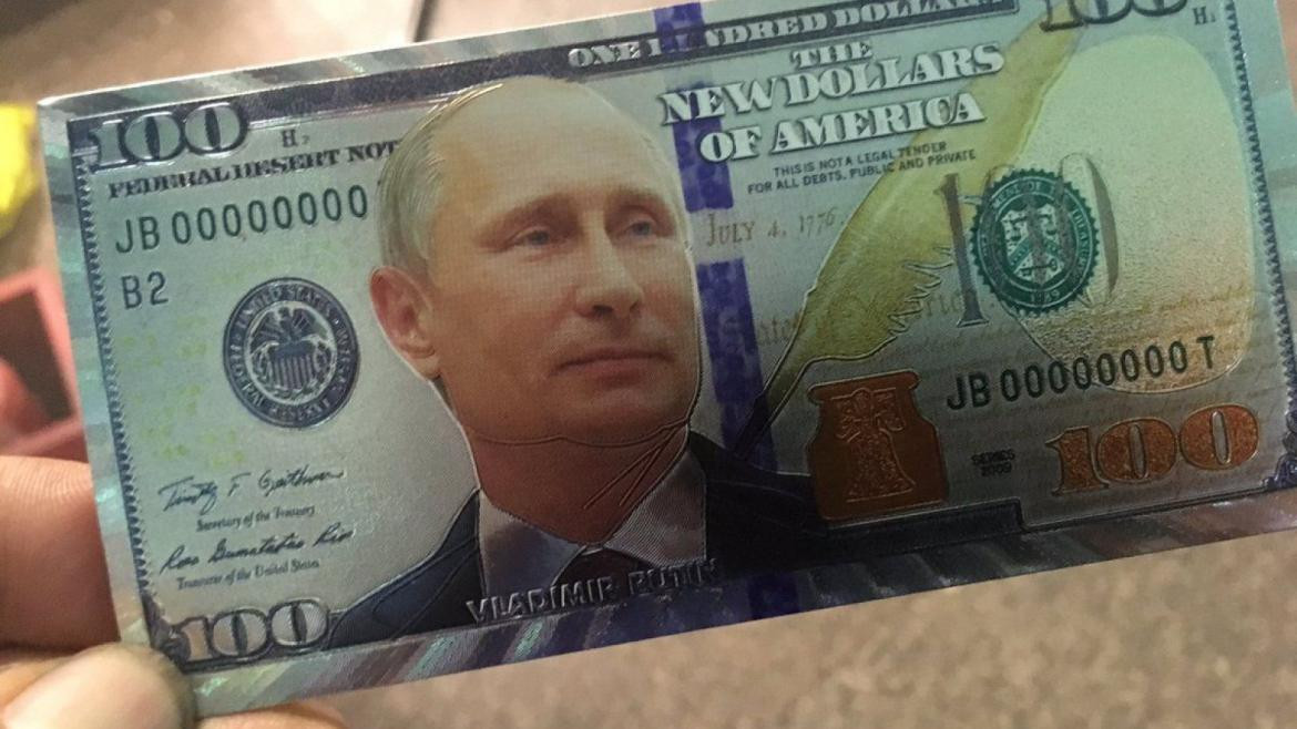 Vladimir Putin dólares, foto ilustrativa.