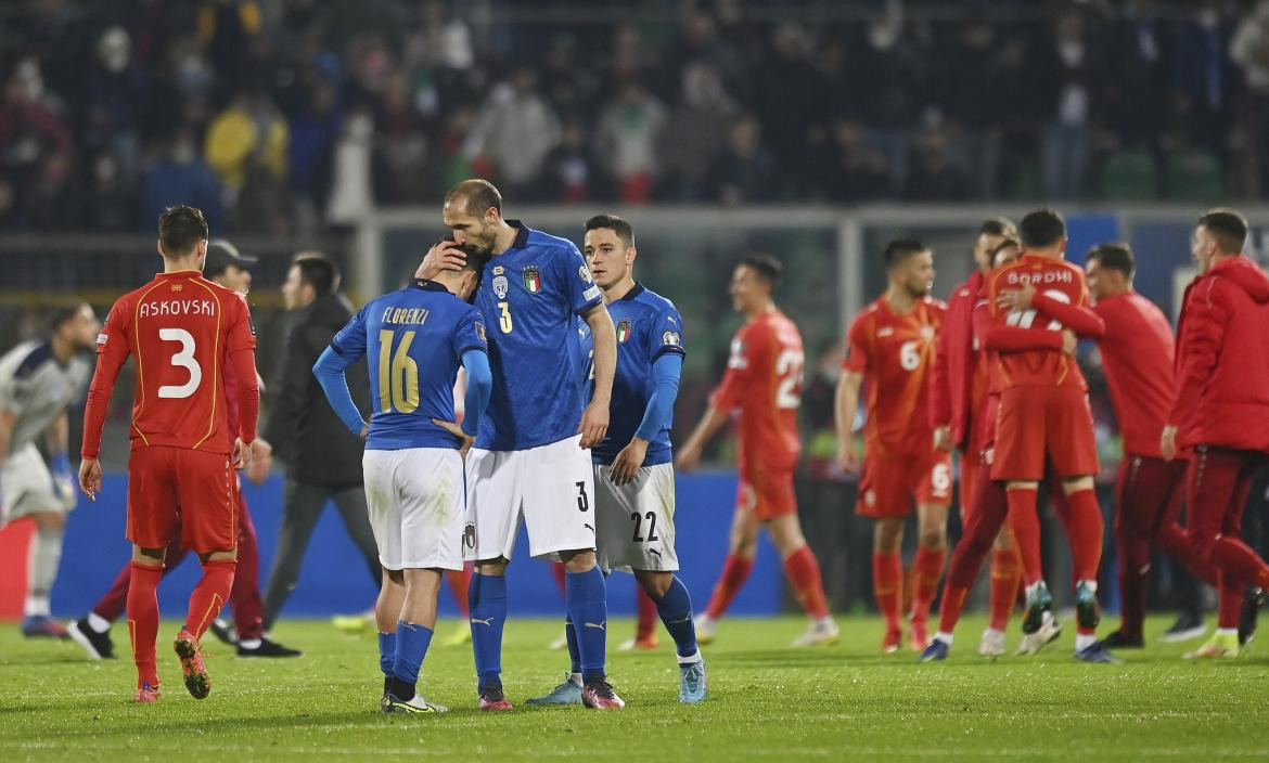 Italia vs Macedonia, Eliminatorias, foto NA