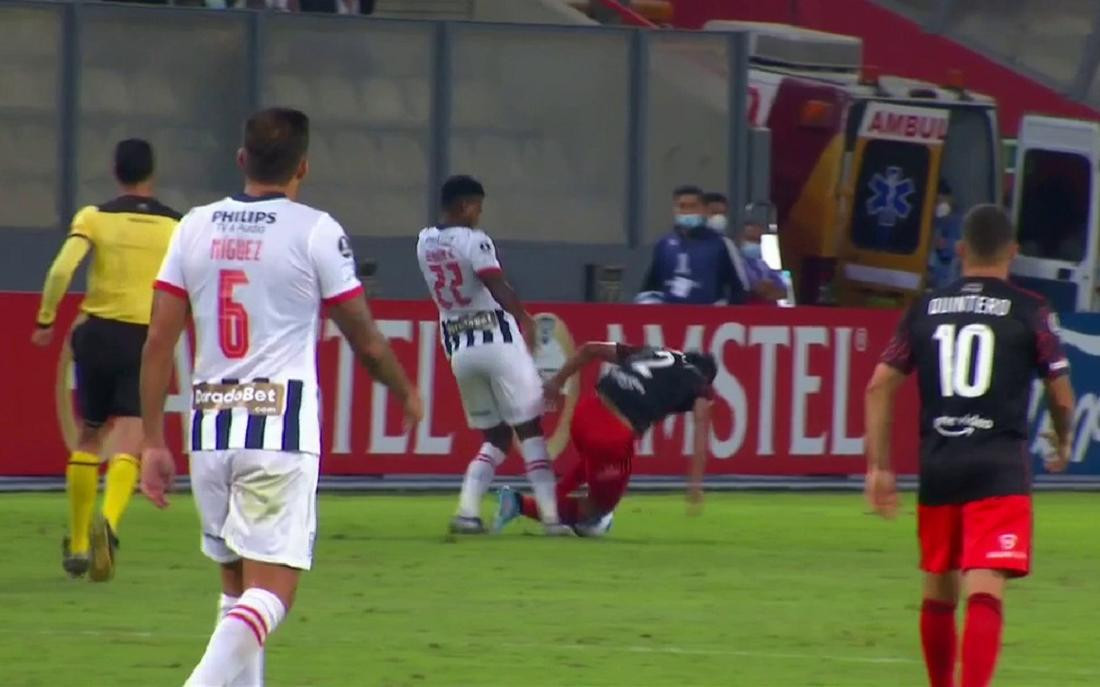 Lesión de Roberto Rojas vs Alianza Lima
