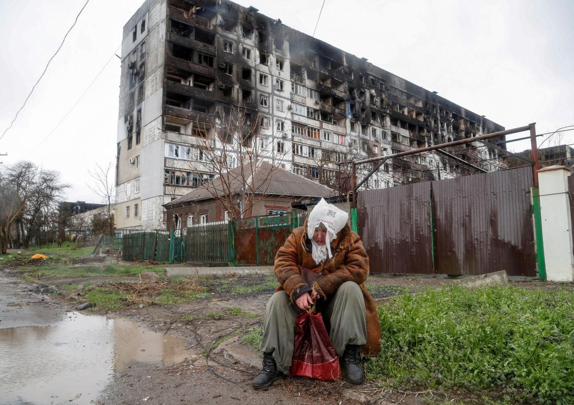 La ciudad de Mariupol en Ucrania, deterioriada por la guerra.