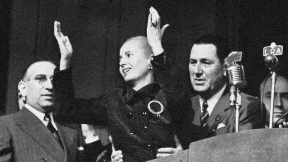 Eva Perón, Evita, Juan Domingo Perón, Peronismo, foto Archivo General de la Nación