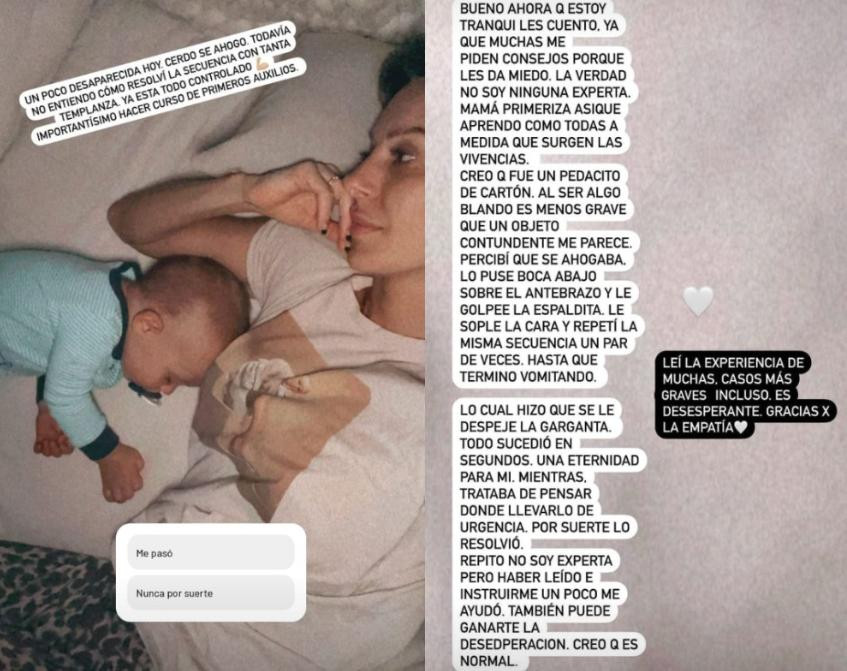Mensaje de Noelia Marzol sobre el accidente de su hijo. Foto: NA.