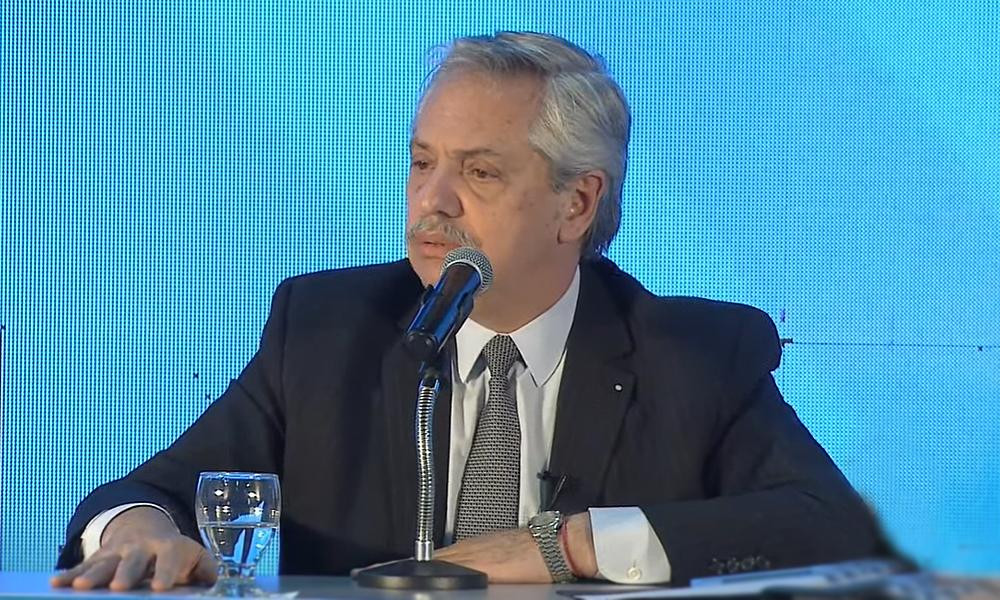 Alberto Fernández., presidente de la Nación, foto captura de video
