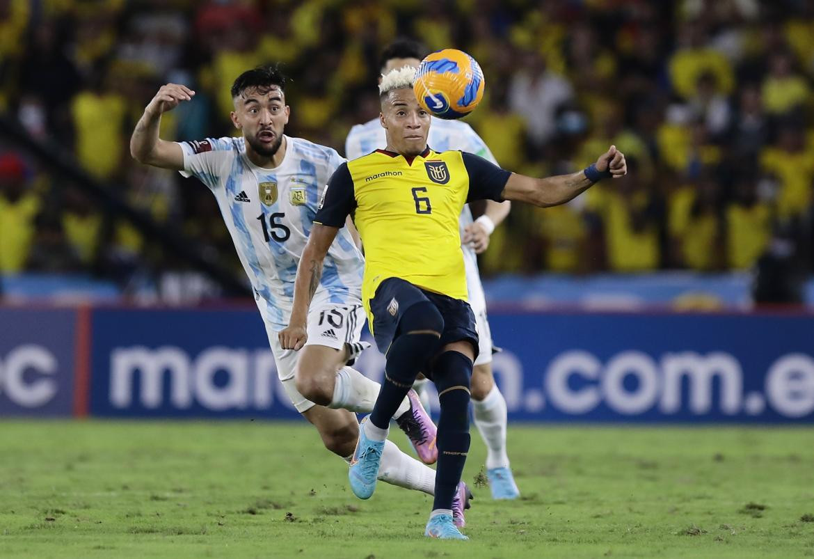 Byron Castillo en la selección de Ecuador. Foto: REUTERS.