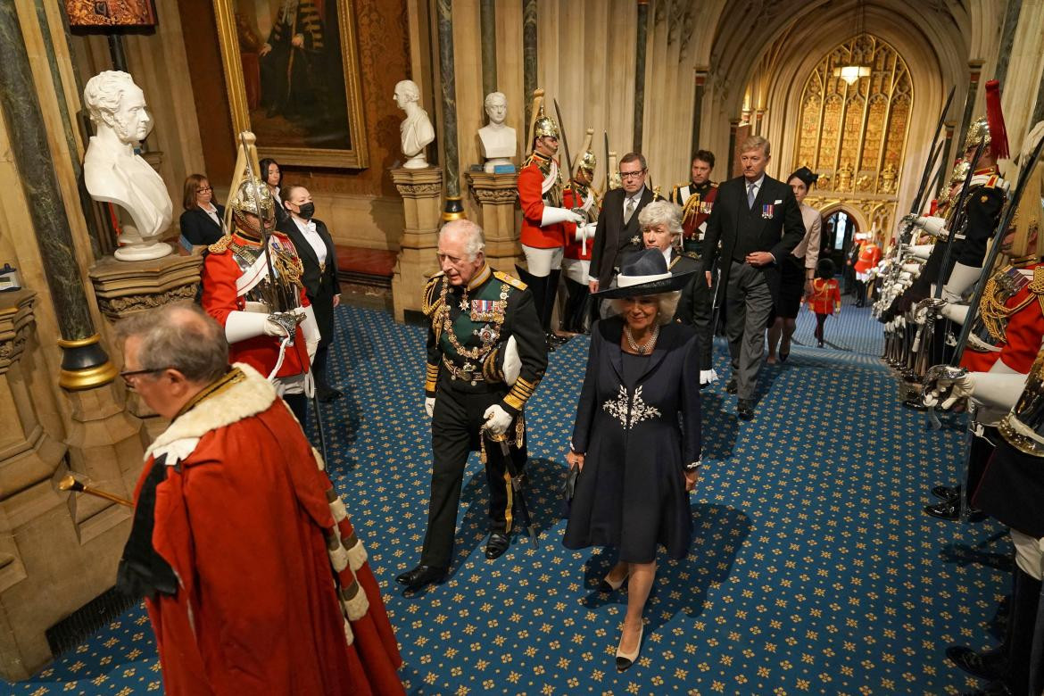 Príncipe Carlos en la apertura del Parlamento británico. Foto: AFP.