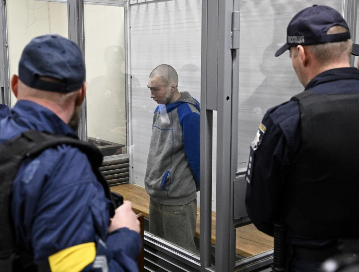 Soldado ruso juzgada en Ucrania. Foto: AFP
