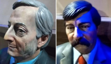 Detuvieron al hombre que vandalizó las estatuas de Néstor Kirchner y Freddy Martínez en Río Gallegos