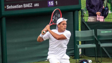 Gran debut para Sebastián Báez en Wimbledon 
