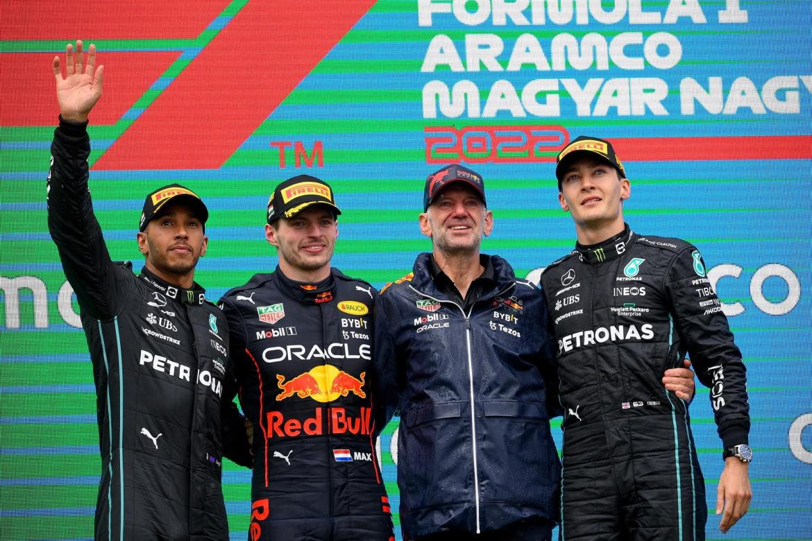 Fórmula 1, Verstappen, Hamilton, Russell, podio, Hungría, EFE