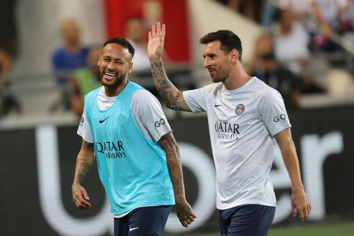 Lionel Messi y Neymar en el PSG. Foto: EFE.
