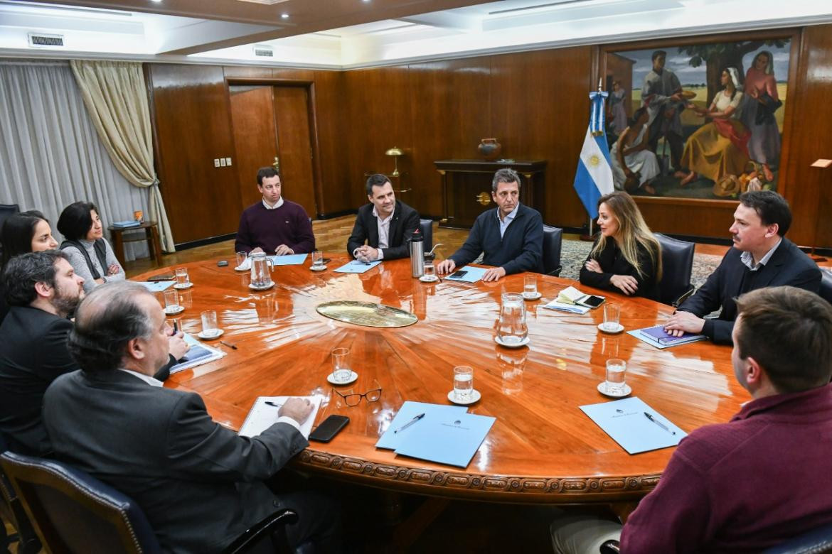 Sergio Massa se reunió con los nuevos funcionarios del área energética. Foto: NA.