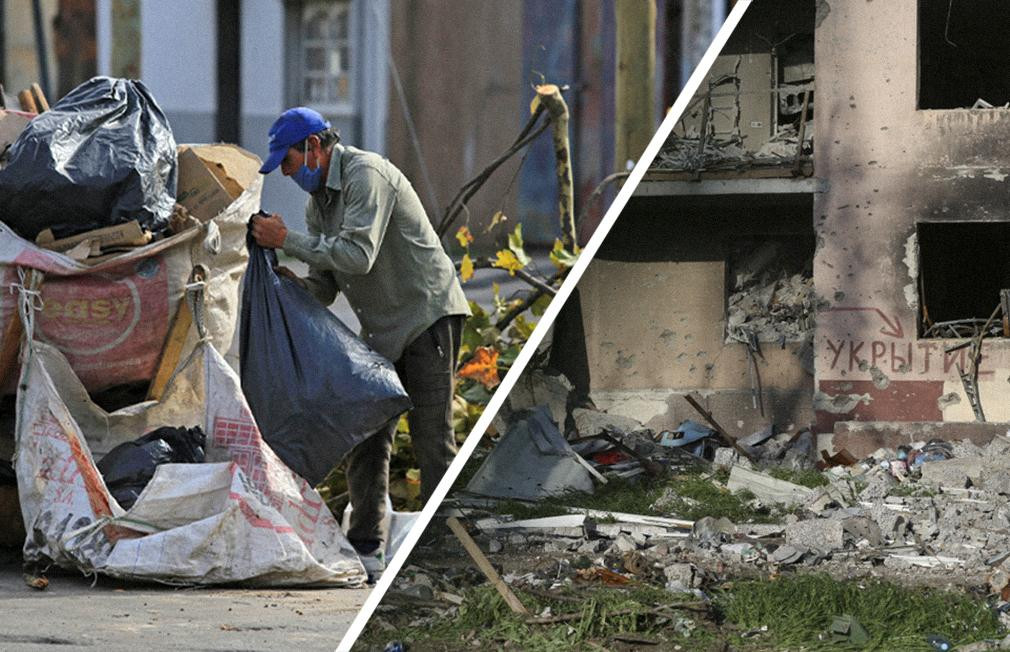 Pobreza en Argentina y destrucción en Ucrania, Fotos NA