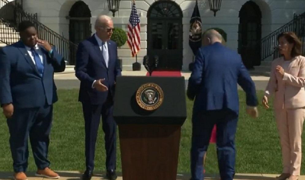 Joe Biden, momento de confusión en la Casa Blanca, foto captura de video