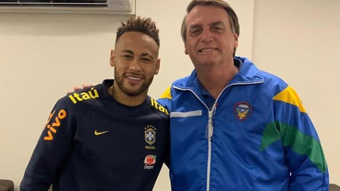 Neymar y Jair Bolsonaro. Foto: Marca