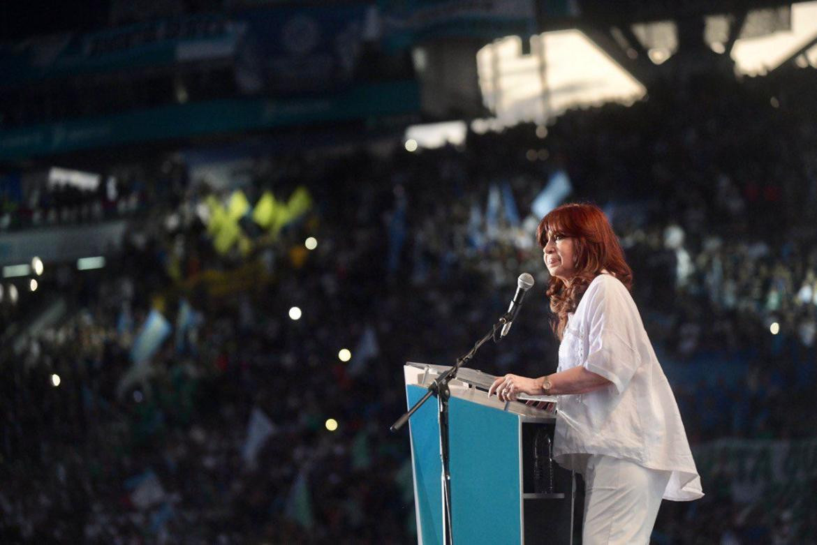 Cristina Kirchner en el Día de la Militancia. Foto: Frente de Todos	