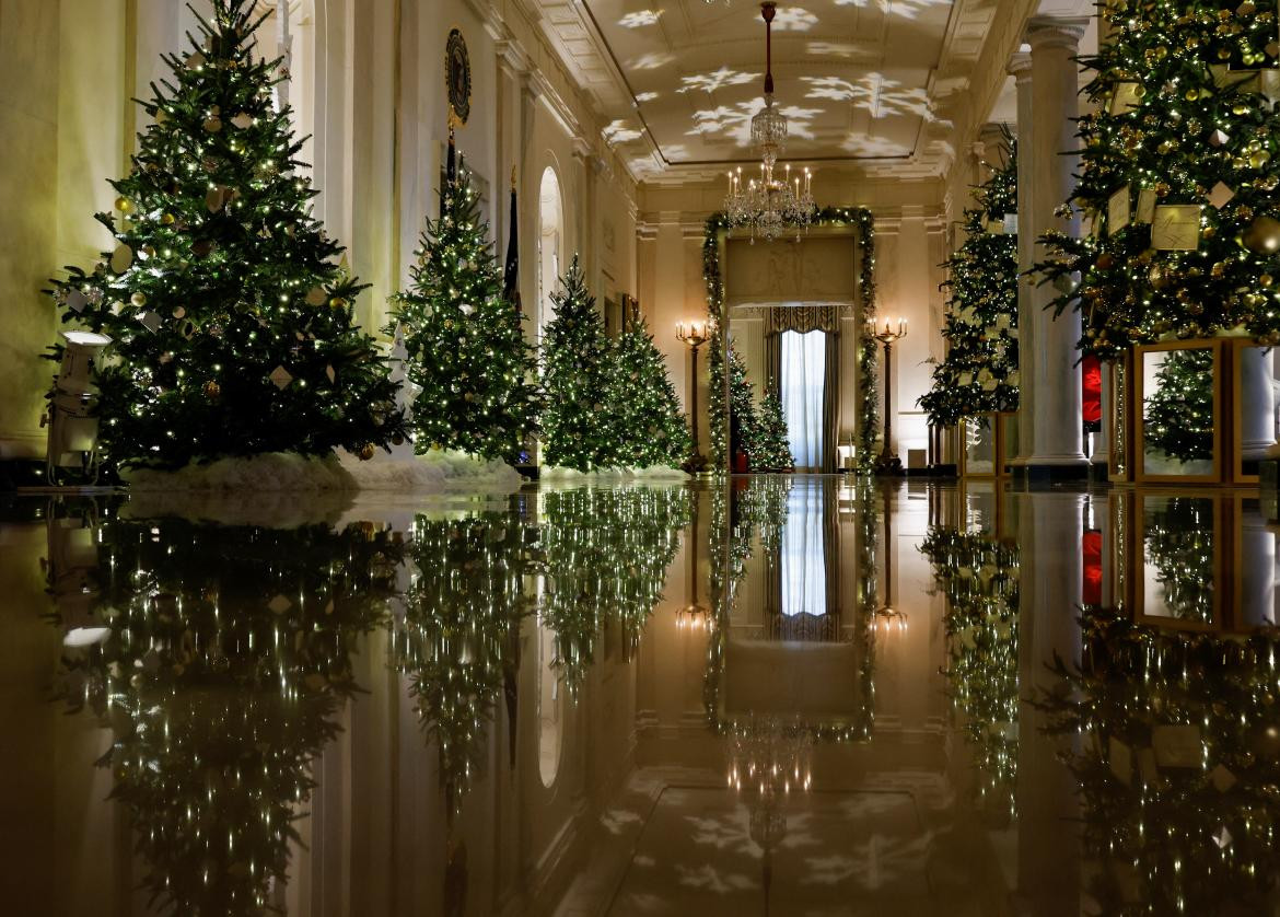 Decoración de la Casa Blanca por Navidad. REUTERS	