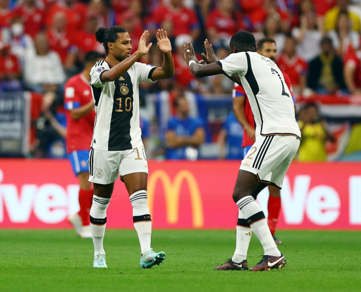 Gol de Gnabry; Costa Rica-Alemania; Qatar 2022. Foto: Reuters.