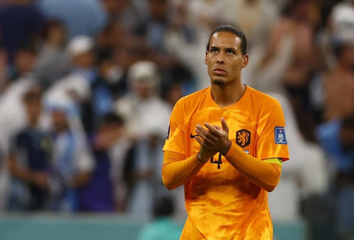Virgil van Dijk en el Mundial de Qatar. Foto: REUTERS.