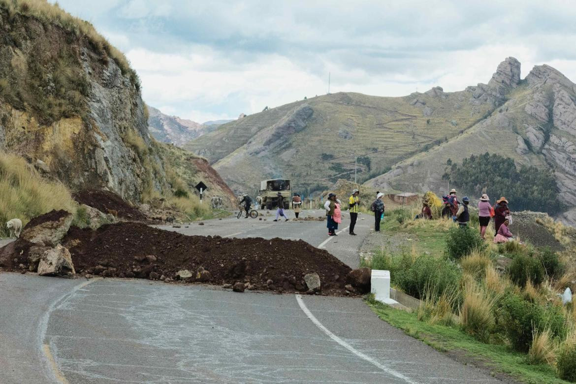 Los bloqueos a las rutas en Perú_EFE