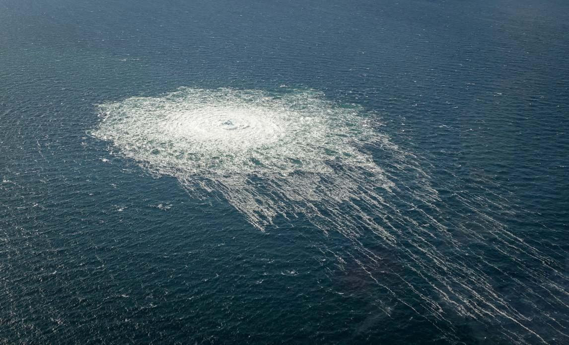 El gasoducto en el mar Báltico. Foto Reuters