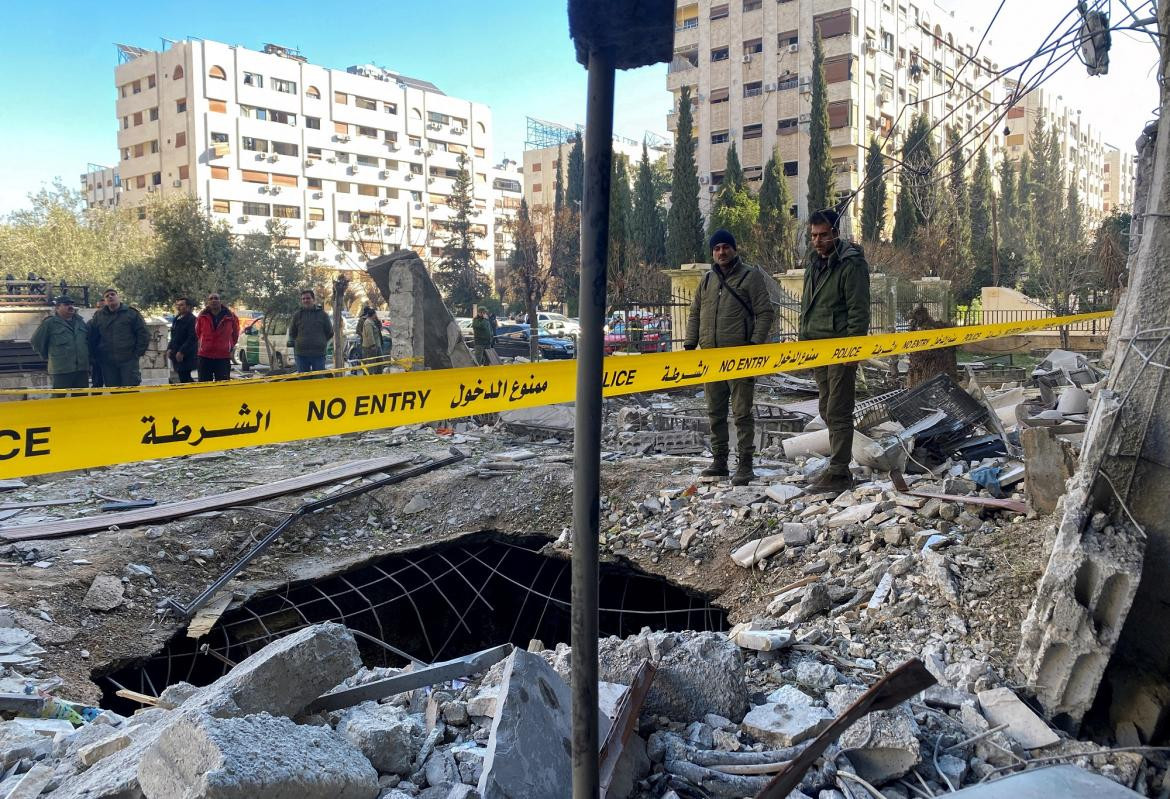 Caída de misil israelí en Damasco, Reuters
