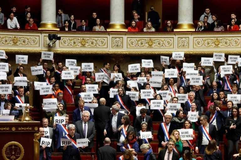 Clima tenso en la Asamblea Nacional de Francia. Foto: NA.