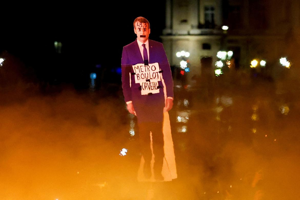 Los disturbios en Francia en contra del presidente Emmanuel Macron. Foto: Reuters.