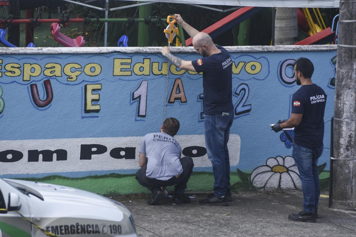 Tragedia en un jardín de infantes de Brasil. Foto: EFE.