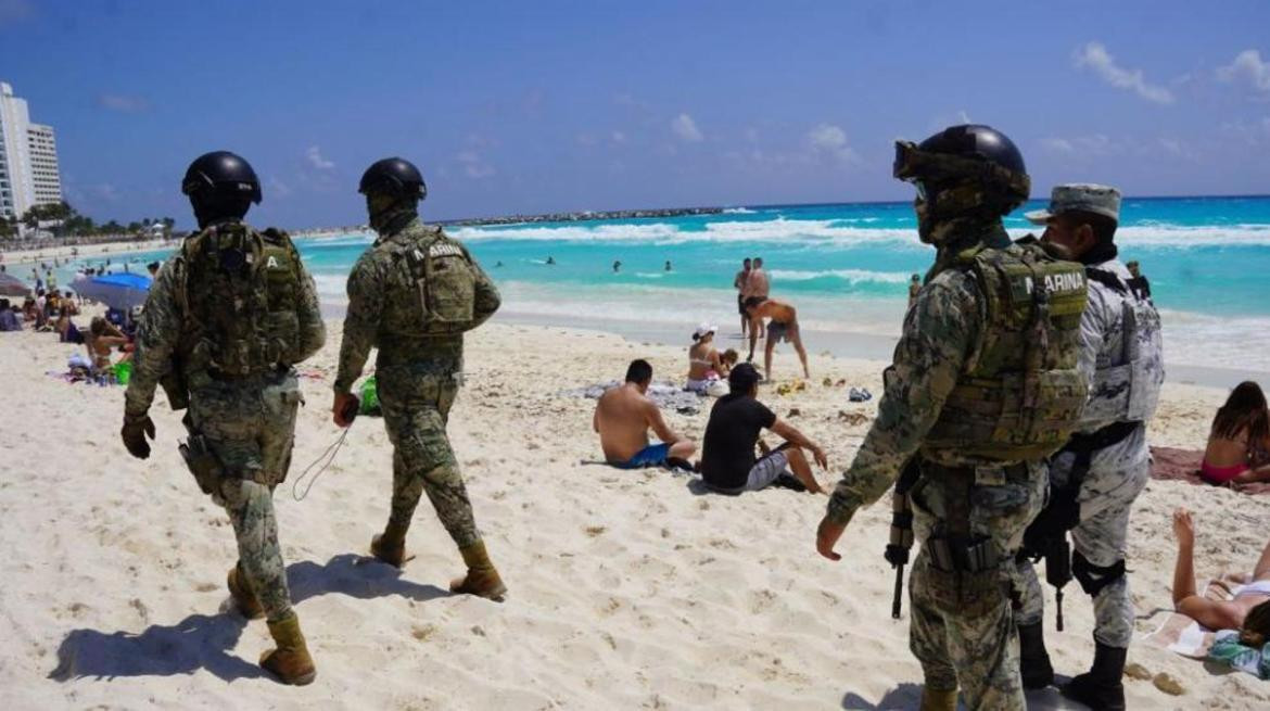 Militarización en playas de México. Foto: Reuters