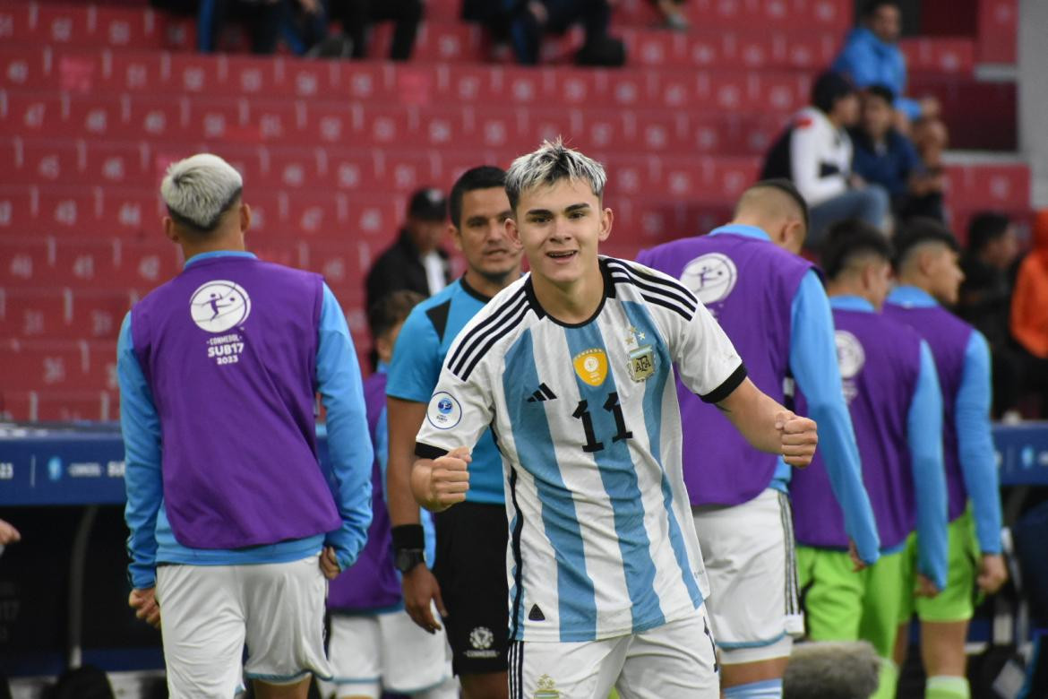 Santiago López Grobin; Selección Argentina Sub 17 vs. Venezuela. Foto: Twitter @Argentina.