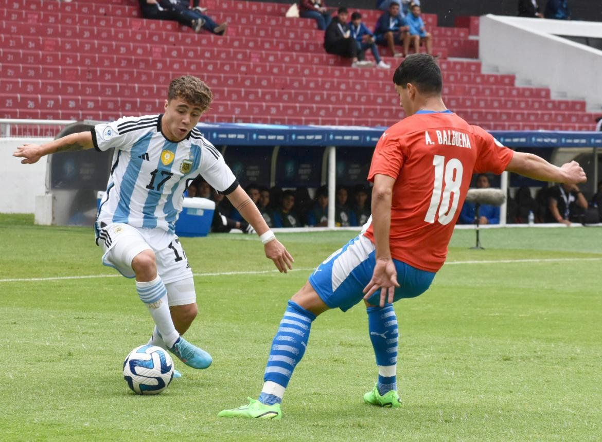 La Selección sub 17 empató sin goles ante Paraguay. Foto: Twitter @Argentina.