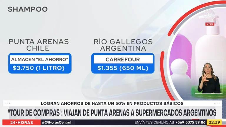 Comparación de precios entre Chile y Argentina. Foto: Captura de pantalla.