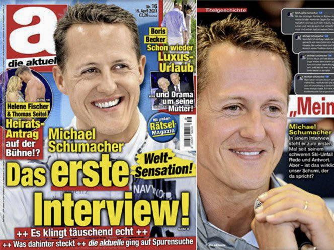 Entrevista realizada con Inteligencia Artificial a Michael Schumacher en Alemania. Foto: Telam.