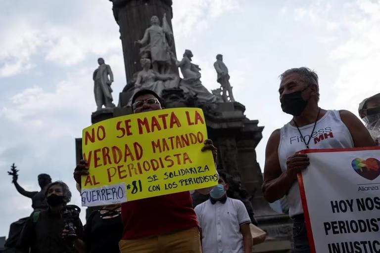Marcha contra asesinato de periodistas en México. Foto: Reuters