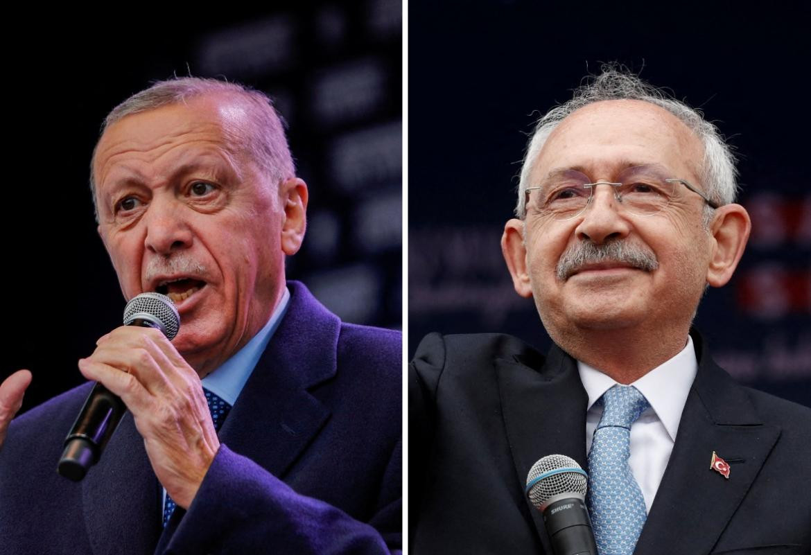 Recep Tayyip Erdogan y Kemal Kiliçdaroglu. Foto: Reuters.