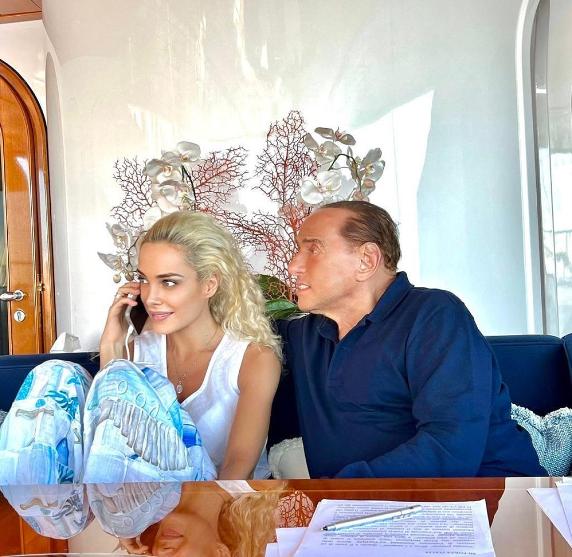 Silvio Berlusconi y Marta Fascina. Foto: Instagram/mf9milan.