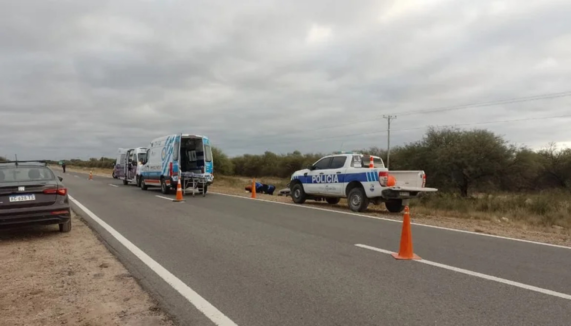 Accidente fatal en la ruta 147. Foto: Policía de San Luis.