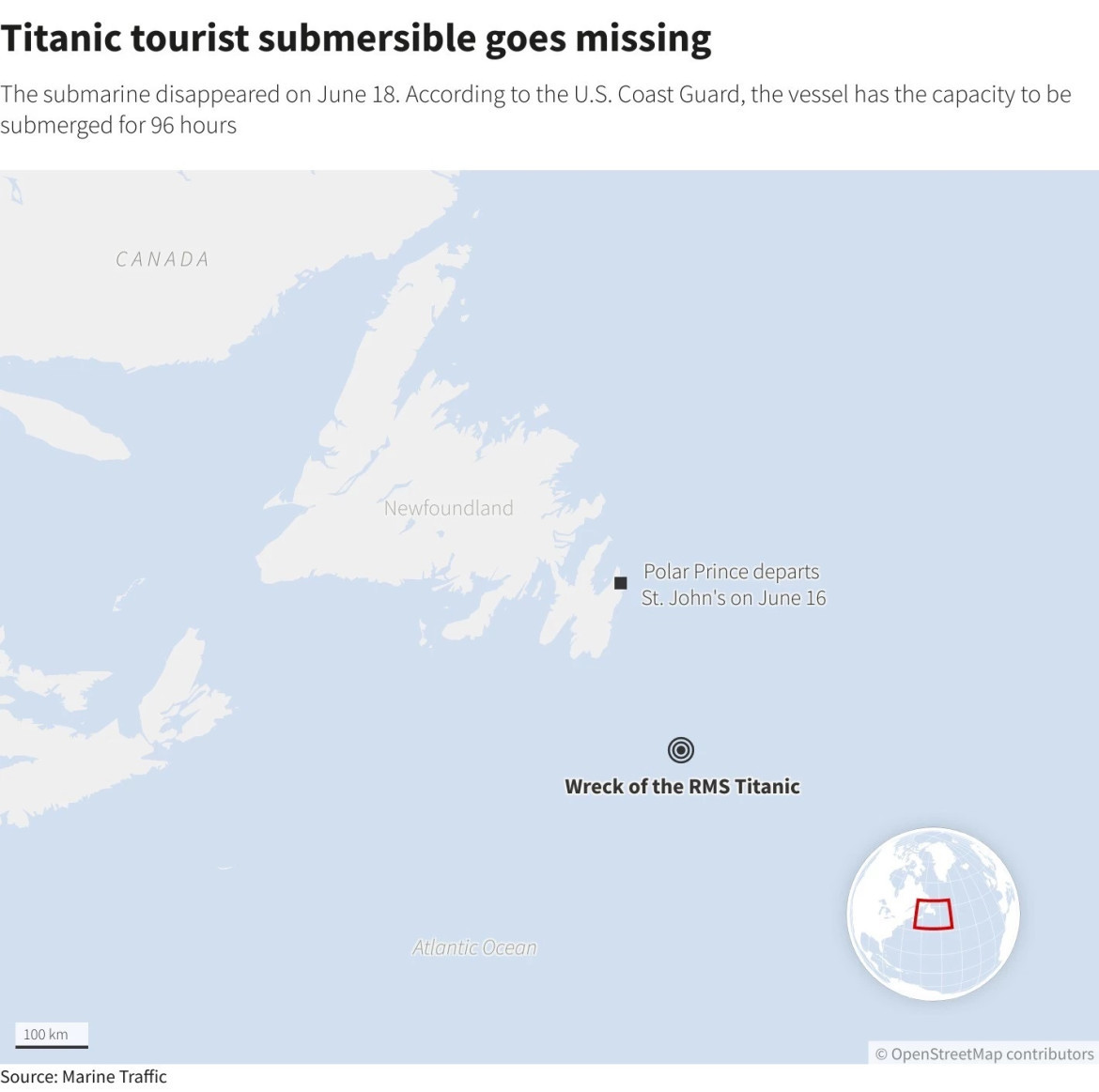 Turistas que desaparecieron en submarino para verrestos del Titanic. Foto: NA.