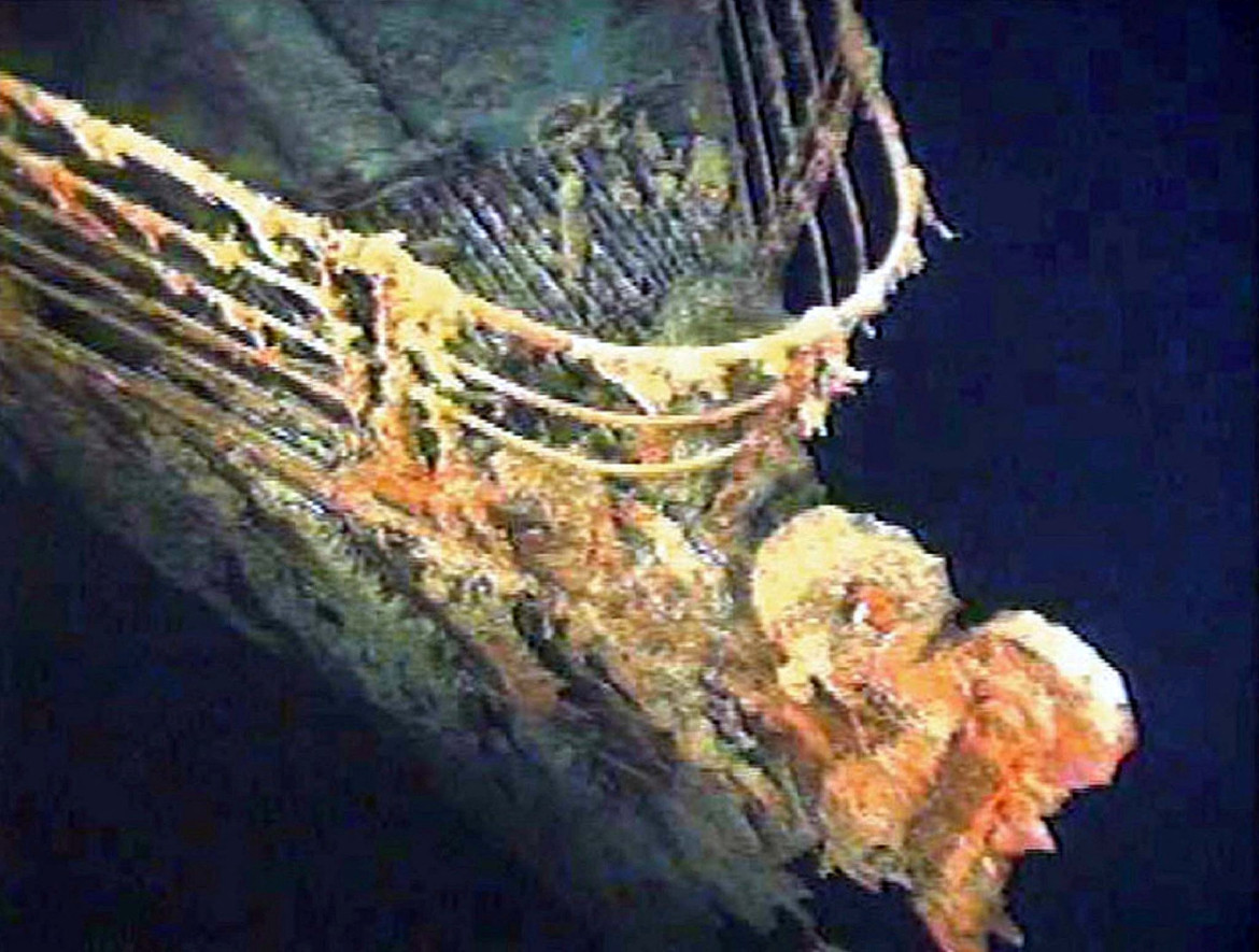 Proa del Titanic descubierta en 1987. Foto: Reuters