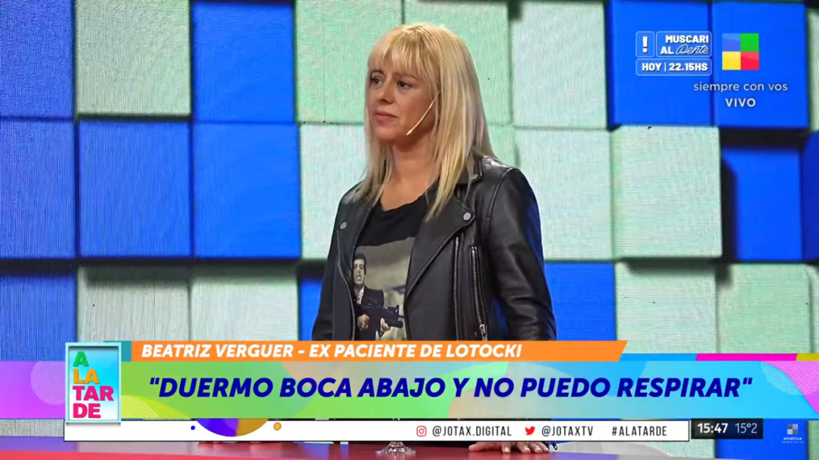 Una nueva denunciante de Aníbal Lotocki. Foto: Captura de video América TV.