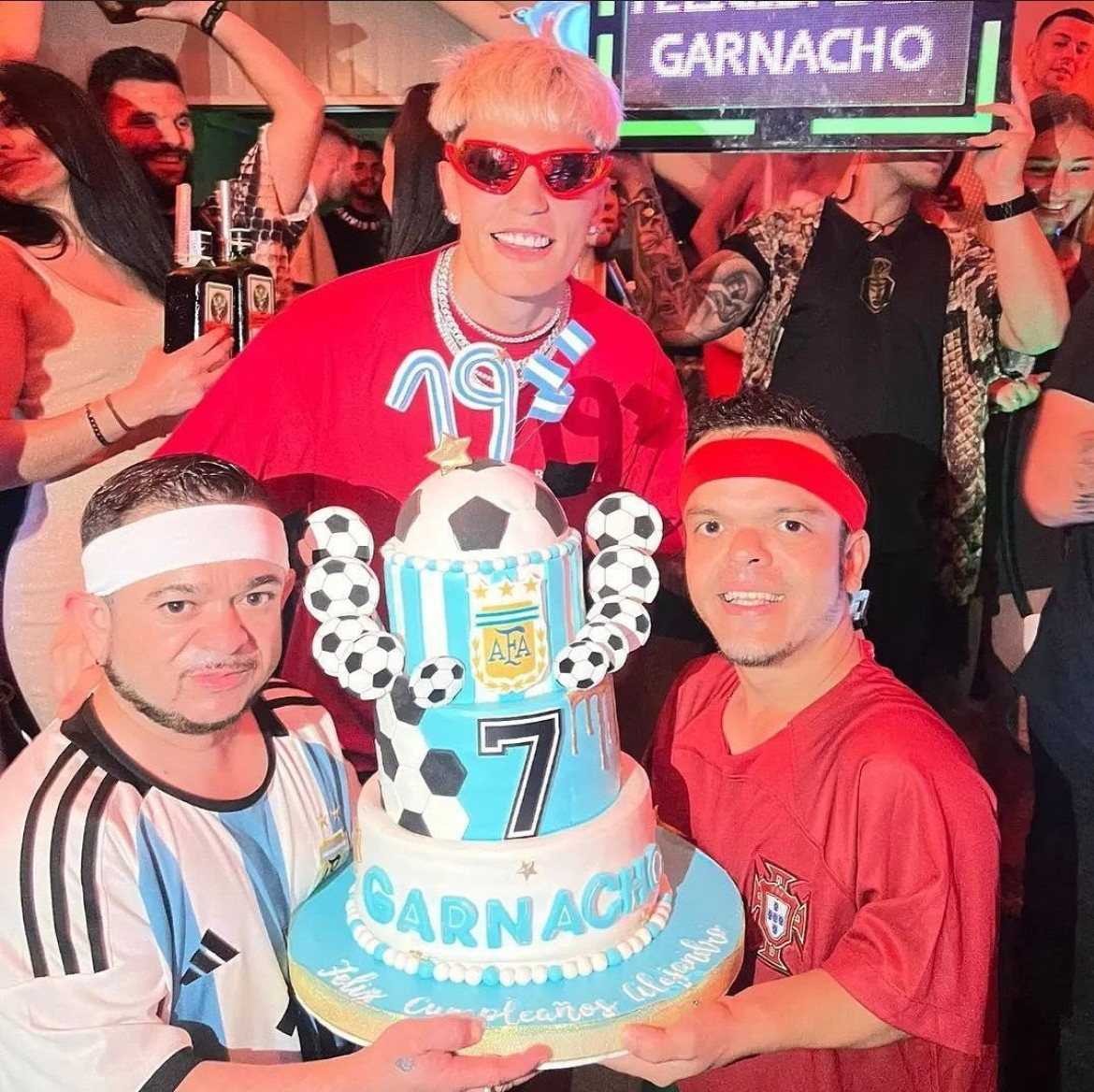 Alejandro Garnacho festejó su cumpleaños con una llamativa fiesta. Foto: Instagram.