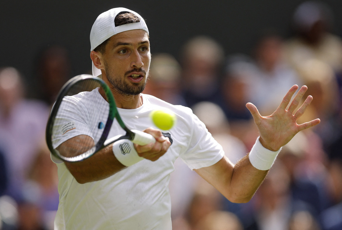 Pedro Cachin cayó ante Novak Djokovic. Foto: Reuters.