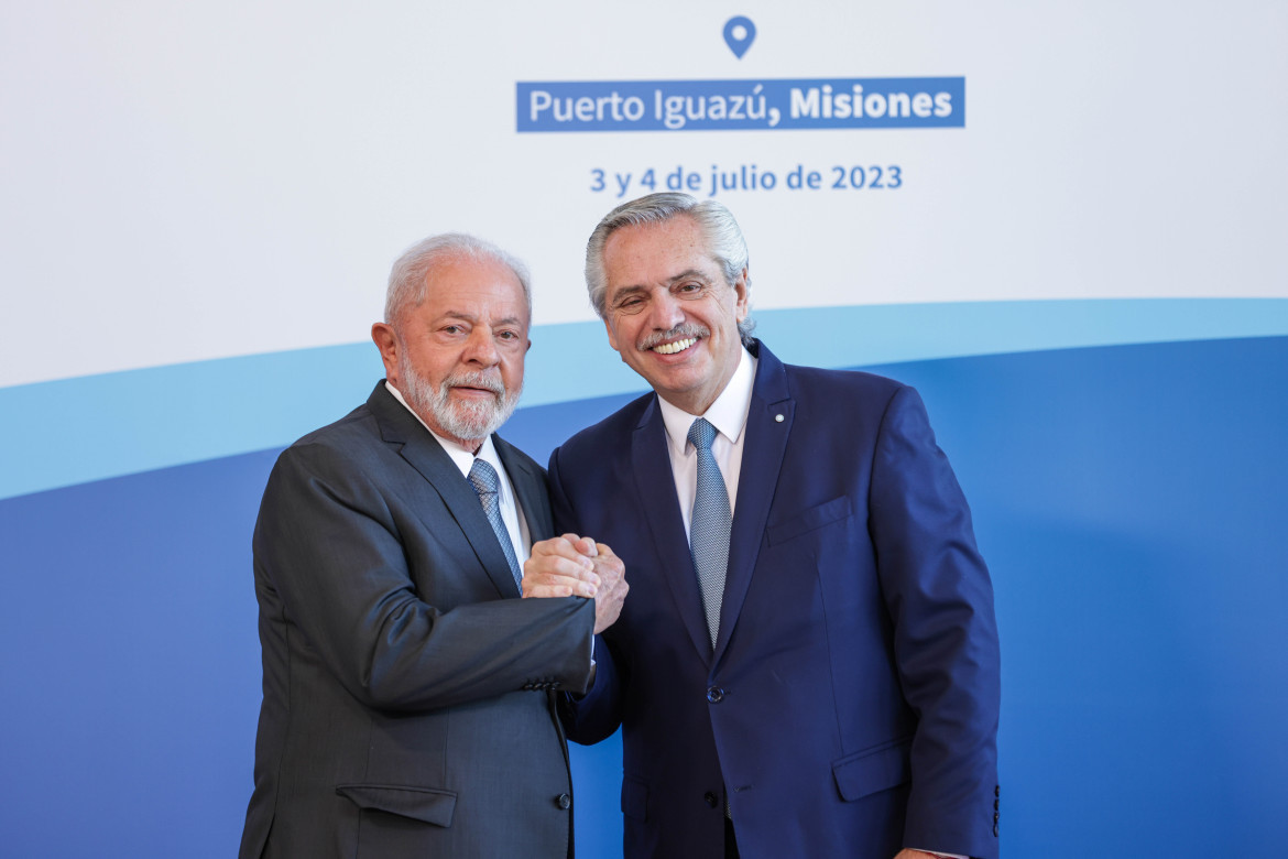 Alberto Fernández junto a Lula da Silva. Foto: NA.