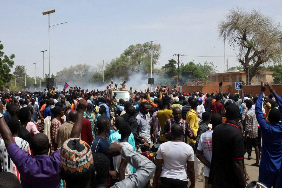 Manifestaciones en Níger contra Francia. Foto: Reuters.